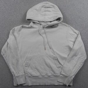 Athletica Hoodie Womens 1X Plus Cropped Pullover Sweatshirt White Long Sleeve